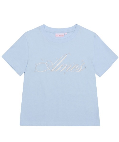 tシャツ A'GEM/9 × .kom 「AMESWORLDWIDE/アメスワールドワイド」SILVER AMES CROP TEE /シルバーアメス A'GEM/9 × .kom 『AMESWORLDWIDE/アメスワールドワイド』SILVER