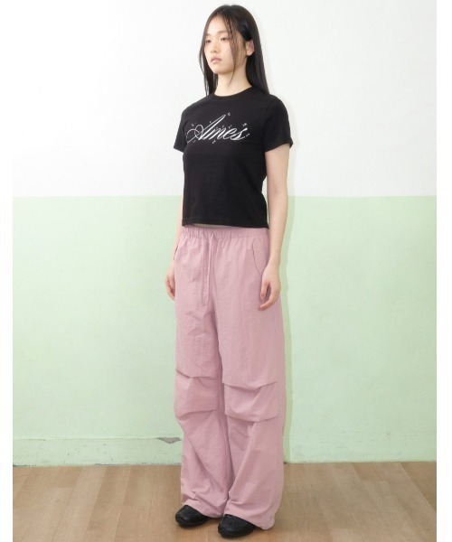 AMESWORLDWIDE（アメスワールドワイド）の「A'GEM/9 × .kom 『AMESWORLDWIDE/アメスワールドワイド』SILVER AMES CROP TEE /シルバーアメスクロップTEE（Tシャツ/カットソー・レディース・ホワイト/ブラック/ブルー・FREE）」の5枚目の写真