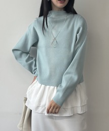 NICOLE white | ニット×ギャザータンクトップセット(アンサンブル)