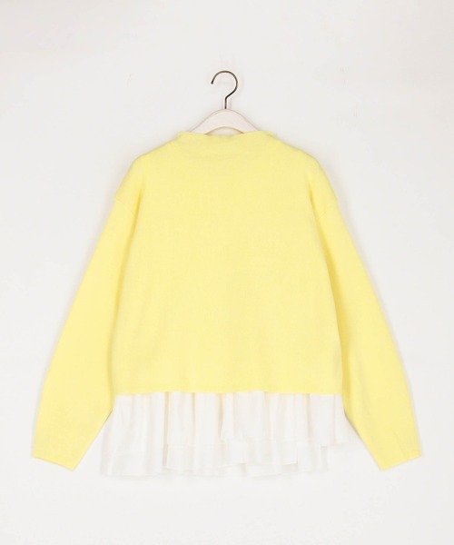 NICOLE white（ニコルホワイト）の「ニット×ギャザータンクトップセット（アンサンブル・レディース・サックスブルー/イエロー/オフホワイト/グレー/ブラック・FREE）」の7枚目の写真