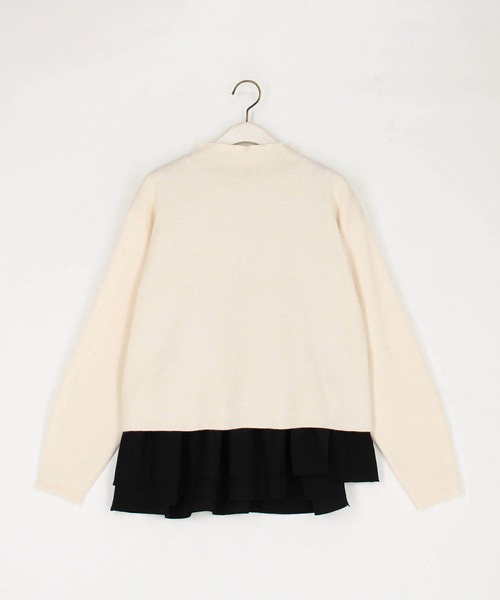 NICOLE white（ニコルホワイト）の「ニット×ギャザータンクトップセット（アンサンブル・レディース・サックスブルー/イエロー/オフホワイト/グレー/ブラック・FREE）」の8枚目の写真