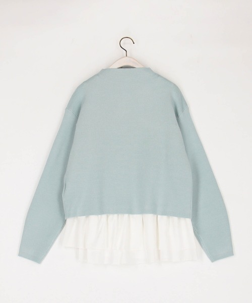 NICOLE white（ニコルホワイト）の「ニット×ギャザータンクトップセット（アンサンブル・レディース・サックスブルー/イエロー/オフホワイト/グレー/ブラック・FREE）」の11枚目の写真