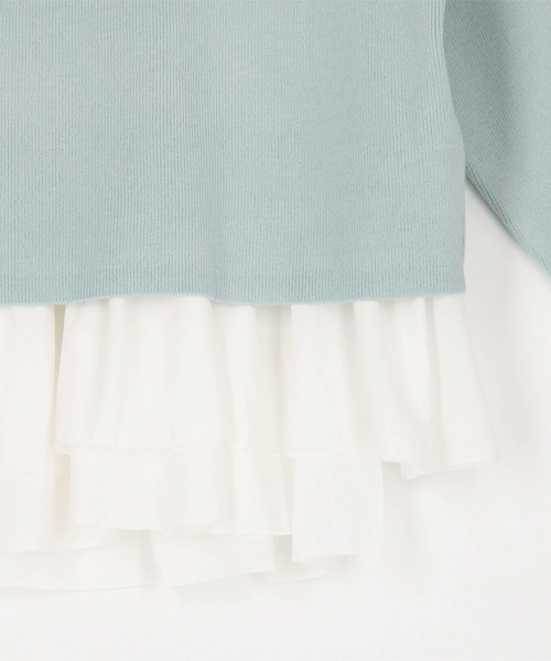 NICOLE white（ニコルホワイト）の「ニット×ギャザータンクトップセット（アンサンブル・レディース・サックスブルー/イエロー/オフホワイト/グレー/ブラック・FREE）」の14枚目の写真