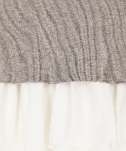 NICOLE white（ニコルホワイト）の「ニット×ギャザータンクトップセット（アンサンブル・レディース・サックスブルー/イエロー/オフホワイト/グレー/ブラック・FREE）」の21枚目の写真