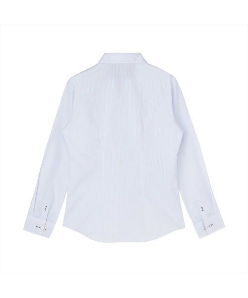 TOKYO SHIRTS(トウキョウシャツ)の「透け防止 形態安定ノーアイロン スキッパー 長袖ビジネスワイシャツ(ビジネスシャツ・レディース・ブルー・LL/S/M/L/XL/XS)」の2枚目の写真