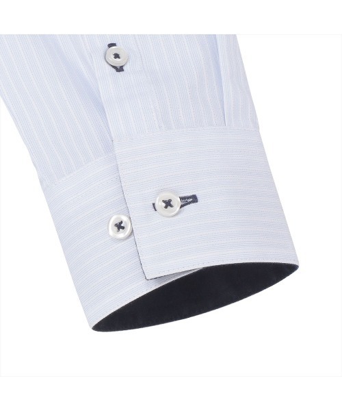 TOKYO SHIRTS(トウキョウシャツ)の「透け防止 形態安定ノーアイロン スキッパー 長袖ビジネスワイシャツ(ビジネスシャツ・レディース・ブルー・LL/S/M/L/XL/XS)」の4枚目の写真