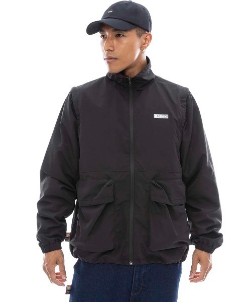 ELEMENT（エレメント）の「ELEMENT メンズ 2WAY ALPHA JACKET ジャケット 【2025年春夏モデル】/エレメント撥水ナイロンジャケット（ブルゾン・メンズ・グレー/ブラック・MEDIUM/LARGE/X-LARGE）」の7枚目の写真