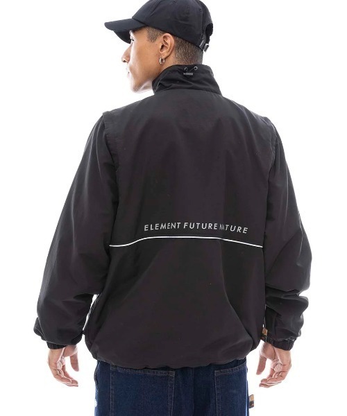 ELEMENT（エレメント）の「ELEMENT メンズ 2WAY ALPHA JACKET ジャケット 【2025年春夏モデル】/エレメント撥水ナイロンジャケット（ブルゾン・メンズ・グレー/ブラック・MEDIUM/LARGE/X-LARGE）」の9枚目の写真