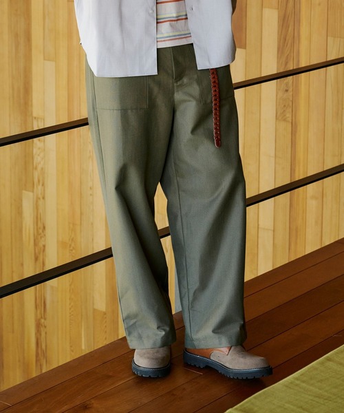 niko and...(ニコアンド)の「シャンブレーベイカーパンツ(その他パンツ・メンズ・チャコール/カーキ・MEDIUM/LARGE)」の2枚目の写真