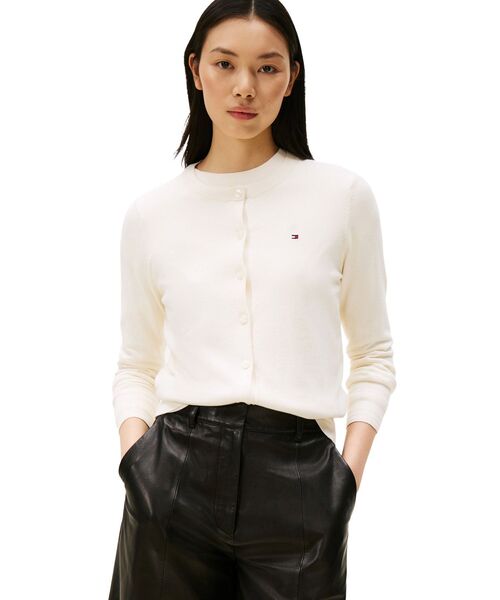 tommy jeans（トミー ジーンズ）の「コットンジャージーステッチクルーネックカーディガン（ニット/セーター・レディース・ネイビー/ブラック/ホワイト・X-SMALL/SMALL/XX-SMALL）」の2枚目の写真