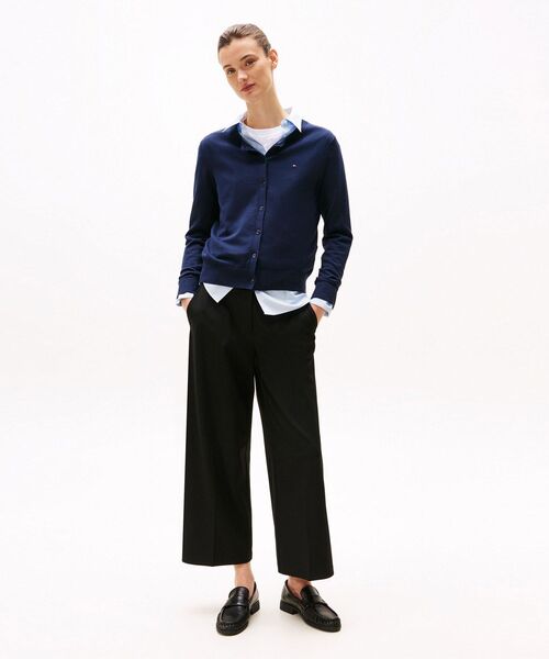 tommy jeans（トミー ジーンズ）の「コットンジャージーステッチクルーネックカーディガン（ニット/セーター・レディース・ネイビー/ブラック/ホワイト・X-SMALL/SMALL/XX-SMALL）」の17枚目の写真
