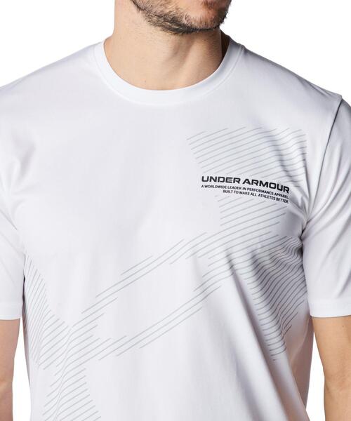 UNDER ARMOUR(アンダーアーマー)の「UAテック エクストララージロゴ ショートスリーブ Tシャツ(トレーニング/メンズ)(Tシャツ/カットソー・メンズ・ホワイト・2XL/L/M/S/XL/3XL/4XL/5XL)」の4枚目の写真