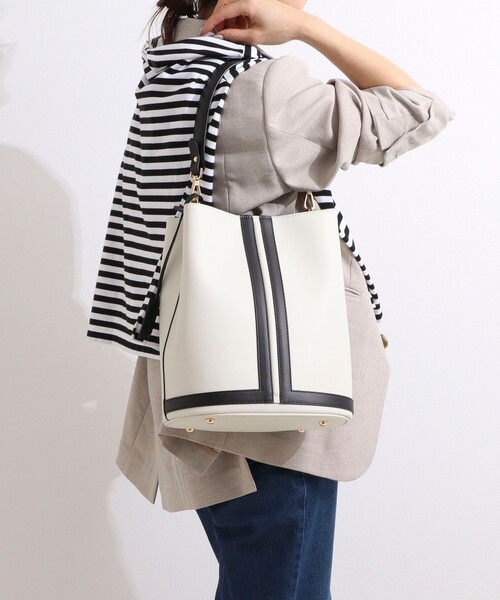 GIANNI NOTARO（ジャンニノターロ）の「【GIANNI NOTARO/ジャンニノターロ】ワンハンドルパネルバッグ（ショルダーバッグ・レディース・ホワイト系その他2/ブラウン・FREE）」の7枚目の写真