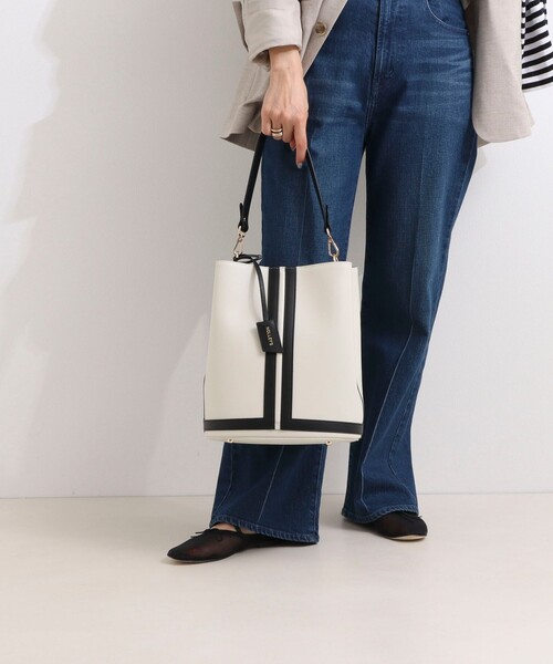 GIANNI NOTARO（ジャンニノターロ）の「【GIANNI NOTARO/ジャンニノターロ】ワンハンドルパネルバッグ（ショルダーバッグ・レディース・ホワイト系その他2/ブラウン・FREE）」の8枚目の写真