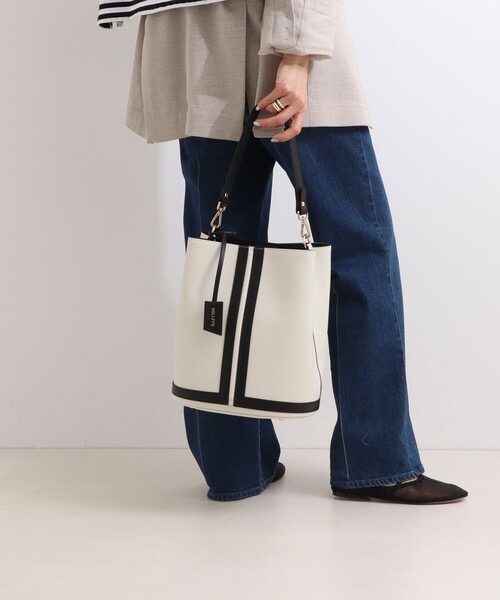 GIANNI NOTARO（ジャンニノターロ）の「【GIANNI NOTARO/ジャンニノターロ】ワンハンドルパネルバッグ（ショルダーバッグ・レディース・ホワイト系その他2/ブラウン・FREE）」の10枚目の写真