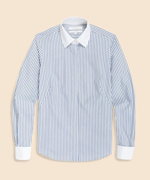 BROOKS BROTHERS(ブルックスブラザーズ)の「スーピマコットンストレッチ フレンチカフス クレリックシャツ Fitted Fit(シャツ/ブラウス・レディース・ブルー・8/0/2/4/6)」の7枚目の写真