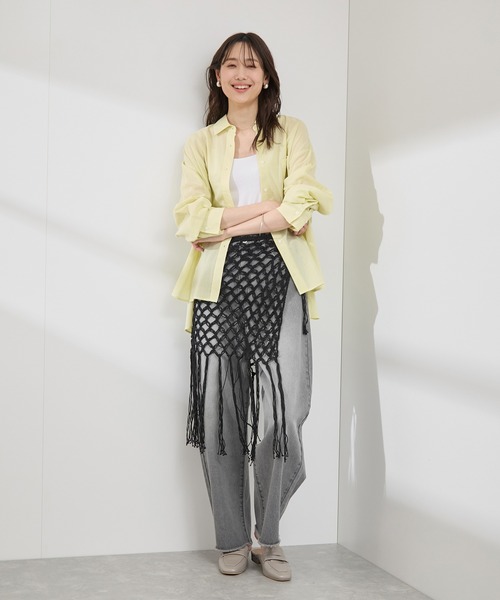 ROPE' PICNIC（ロペピクニック）の「かぎ針巻きスカート（スカート・レディース・キナリ/ブラック・38）」の15枚目の写真