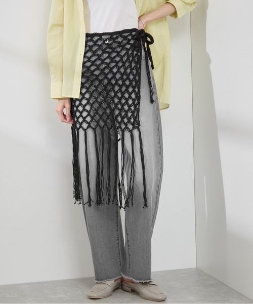 ROPE' PICNIC（ロペピクニック）の「かぎ針巻きスカート（スカート・レディース・キナリ/ブラック・38）」の16枚目の写真