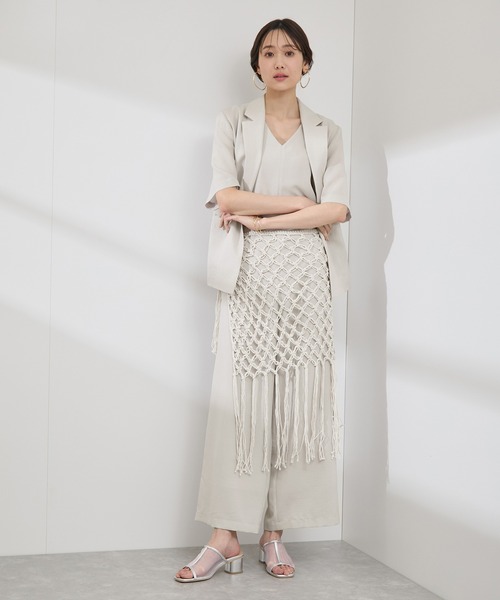 ROPE' PICNIC（ロペピクニック）の「かぎ針巻きスカート（スカート・レディース・キナリ/ブラック・38）」の18枚目の写真