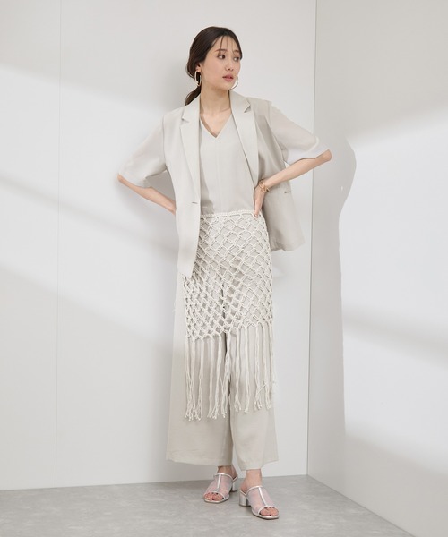 ROPE' PICNIC（ロペピクニック）の「かぎ針巻きスカート（スカート・レディース・キナリ/ブラック・38）」の19枚目の写真