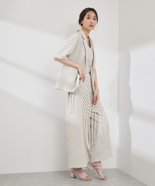 ROPE' PICNIC（ロペピクニック）の「かぎ針巻きスカート（スカート・レディース・キナリ/ブラック・38）」の8枚目の写真