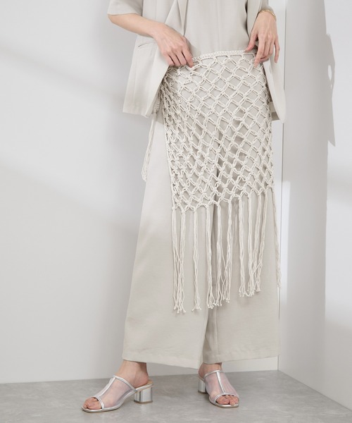 ROPE' PICNIC（ロペピクニック）の「かぎ針巻きスカート（スカート・レディース・キナリ/ブラック・38）」の9枚目の写真