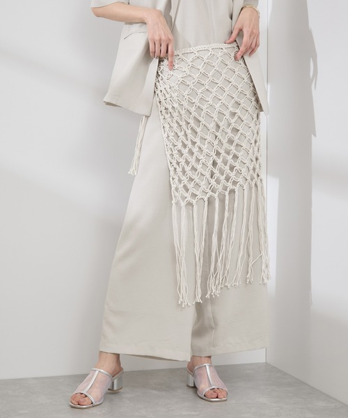 ROPE' PICNIC（ロペピクニック）の「かぎ針巻きスカート（スカート・レディース・キナリ/ブラック・38）」の10枚目の写真