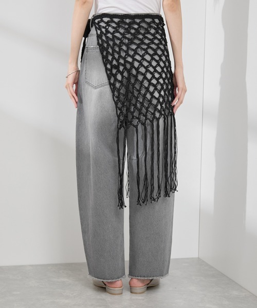 ROPE' PICNIC（ロペピクニック）の「かぎ針巻きスカート（スカート・レディース・キナリ/ブラック・38）」の3枚目の写真