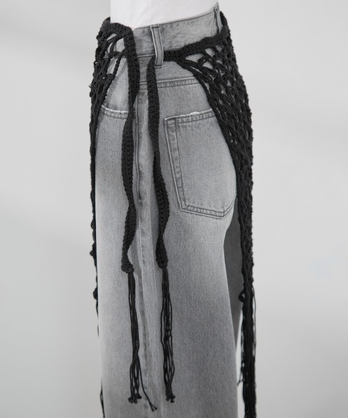 ROPE' PICNIC（ロペピクニック）の「かぎ針巻きスカート（スカート・レディース・キナリ/ブラック・38）」の5枚目の写真