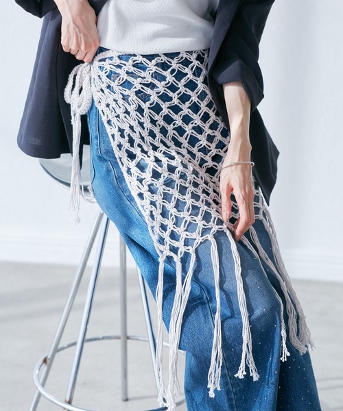 ROPE' PICNIC（ロペピクニック）の「かぎ針巻きスカート（スカート・レディース・キナリ/ブラック・38）」の21枚目の写真