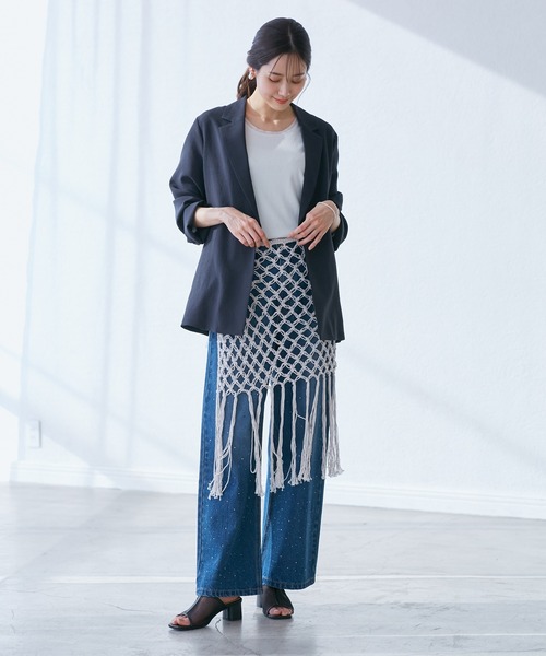 ROPE' PICNIC（ロペピクニック）の「かぎ針巻きスカート（スカート・レディース・キナリ/ブラック・38）」の22枚目の写真