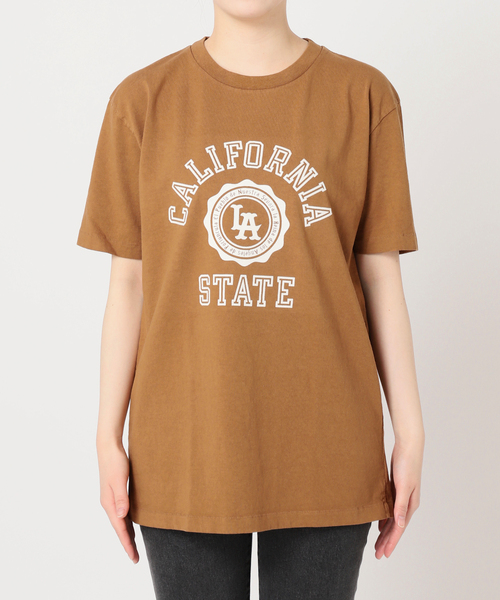 MIXTA(ミクスタ)の「別注【MIXTA/ミクスタ】Tシャツ(Tシャツ/カットソー・レディース・ブラック/ホワイト/キャメル/ピンク・MEDIUM)」の7枚目の写真