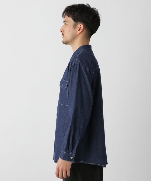 FOUND GOOD(ファウンドグッド)の「ウォッシュドデニムシャツ(シャツ/ブラウス・メンズ・グレー系5/ブルー系5/ネイビー・M/L/XL)」の18枚目の写真