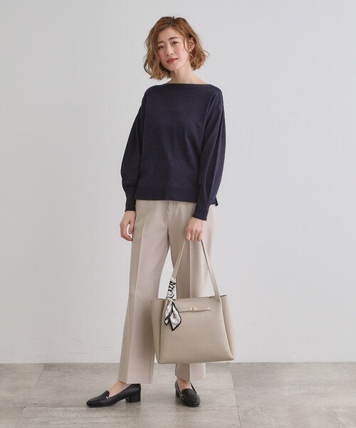 grove（グローブ）の「人間工学ベルトタックスカーフ付きトート（トートバッグ・レディース・ライトグレー/ライトブルー/ブラック/アイボリー・00）」の8枚目の写真