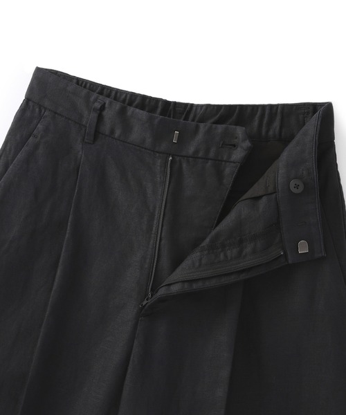 無印良品（ムジルシリョウヒン）の「婦人　ヘンプ混　ツイルタックワイドパンツ（その他パンツ・レディース・アイボリー/ブラック・XL/L/M/S）」の16枚目の写真