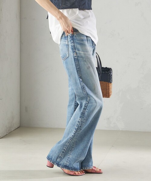 upperhights(アッパーハイツ)の「【SHIPS別注】upper hights:FLARE DENIM(デニムパンツ・レディース・ブルー・23/24/25/26)」の9枚目の写真