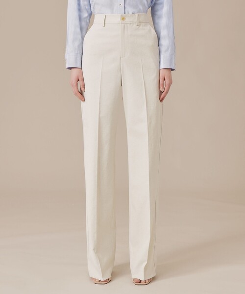 MACKINTOSH LONDON（マッキントッシュ ロンドン）の「コットンリネンブレンドオックスワイドパンツ（その他パンツ・レディース・ブルー系その他4/ネイビー/ホワイト系その他・38/40/36）」の9枚目の写真