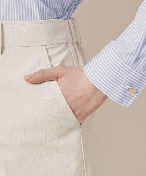 MACKINTOSH LONDON（マッキントッシュ ロンドン）の「コットンリネンブレンドオックスワイドパンツ（その他パンツ・レディース・ブルー系その他4/ネイビー/ホワイト系その他・38/40/36）」の12枚目の写真