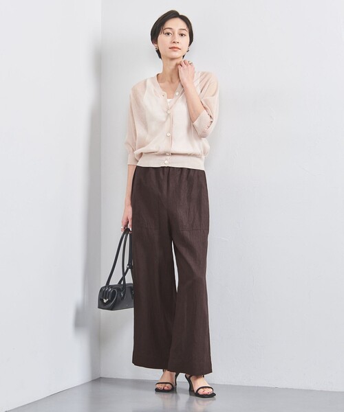 UNITED ARROWS(ユナイテッドアローズ)の「リネン パッチポケット イージーパンツ(その他パンツ・レディース・ダークブラウン/ブラック/ナチュラル・34/36/38)」の17枚目の写真