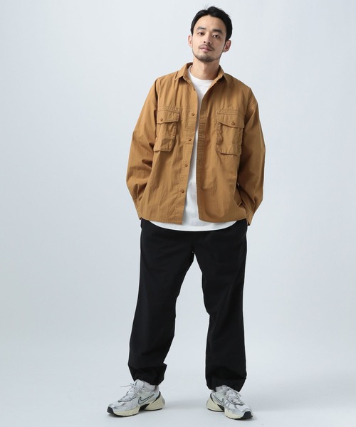 BAYFLOW（ベイフロー）の「[初夏まで着られる]ミリタリーシャツ（シャツ/ブラウス・メンズ・カーキ/キャメル・MEDIUM/LARGE）」の7枚目の写真