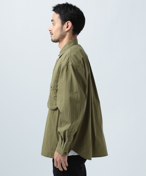 BAYFLOW（ベイフロー）の「[初夏まで着られる]ミリタリーシャツ（シャツ/ブラウス・メンズ・カーキ/キャメル・MEDIUM/LARGE）」の12枚目の写真