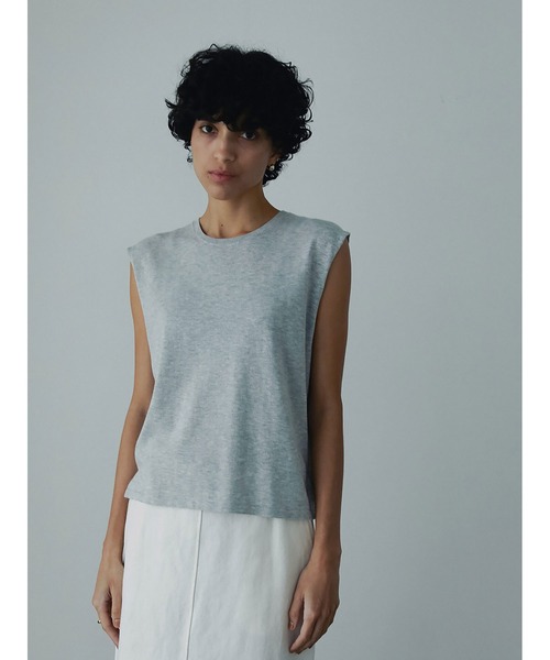 tシャツ ハイツイストコットンノースリーブプルオーバー レディース セール】ハイツイストコットンノースリーブプルオーバー（T