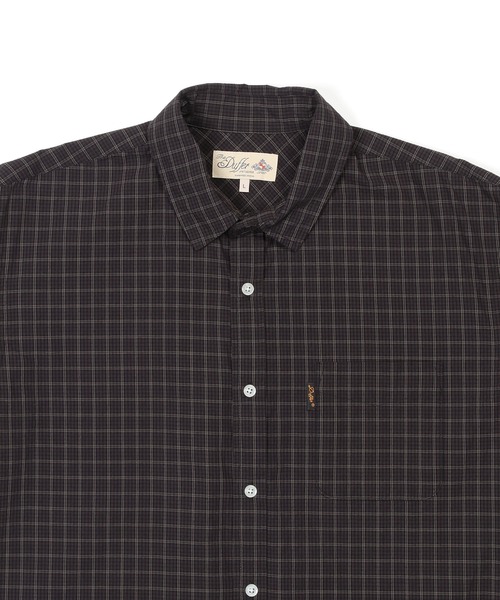 The DUFFER of ST.GEORGE(ザダファーオブセントジョージ)の「ORGANIC COTTON REGULAR COLLAR SHIRT:オーガニックコットン ベーシック チェックシャツ(シャツ/ブラウス・メンズ・ブルー/ブラウン・MEDIUM/X-LARGE/LARGE)」の11枚目の写真