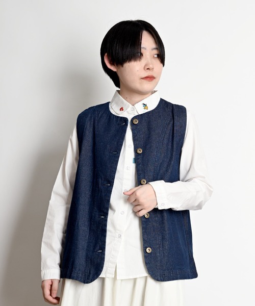 マーロ、白カシミア前あきベスト、サイズＬ マーロ、白カシミア前あきベスト、サイズL 快ラクWEAR