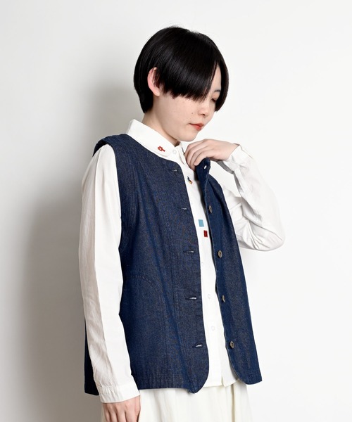 AFB スタッドデニムベスト Wrangler×Vaporize デニムベスト Cutoff G-Vest WS9263 WS9263