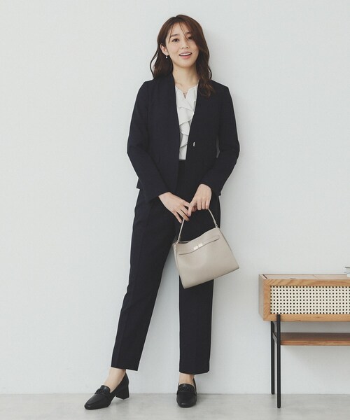 index(インデックス)の「フリルバーデザインブラウス【洗濯機洗い可/イージーアイロン/防シワ】(シャツ/ブラウス・レディース・ナチュラル/パープル/ネイビー/ホワイト系9・36/38/40/42)」の7枚目の写真