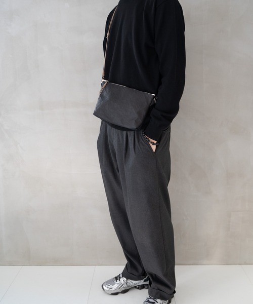 Senti(センティ)の「【 SENTI 】Dyneema(R) Leather 2WAY SACOCHE 超軽量ダイニーマレザー2WAYサコッシュ 3033(ショルダーバッグ・メンズ・ブラック系その他/ブラック・FREE)」の15枚目の写真