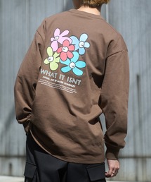 【MARKGONZALES】What it isNt フラワーグラフィックプリント LONG SLEEVE TEE