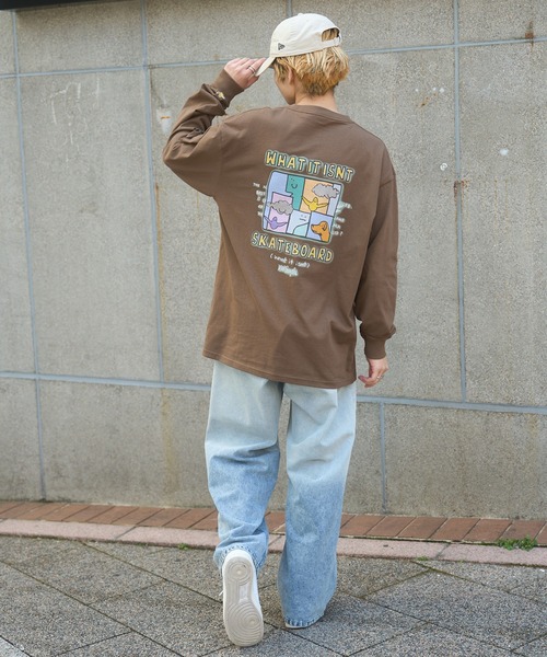 (What it isNt)ART BY MARKGONZALES(ワットイットイズント)の「【MARKGONZALES】What it isNt フラワーグラフィックプリント LONG SLEEVE TEE(Tシャツ/カットソー・メンズ・ブラック/ブラウン系その他2/ホワイト系その他2/ホワイト/ブラウン/ブラック系その他2・XL/L/M)」の12枚目の写真