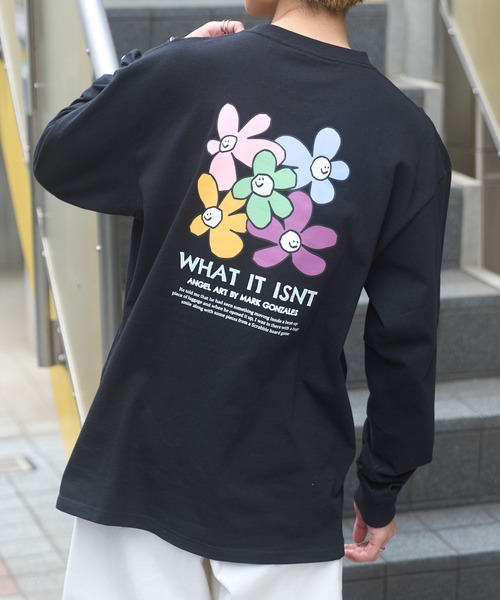 (What it isNt)ART BY MARKGONZALES(ワットイットイズント)の「【MARKGONZALES】What it isNt フラワーグラフィックプリント LONG SLEEVE TEE(Tシャツ/カットソー・メンズ・ブラック/ブラウン系その他2/ホワイト系その他2/ホワイト/ブラウン/ブラック系その他2・XL/L/M)」の20枚目の写真